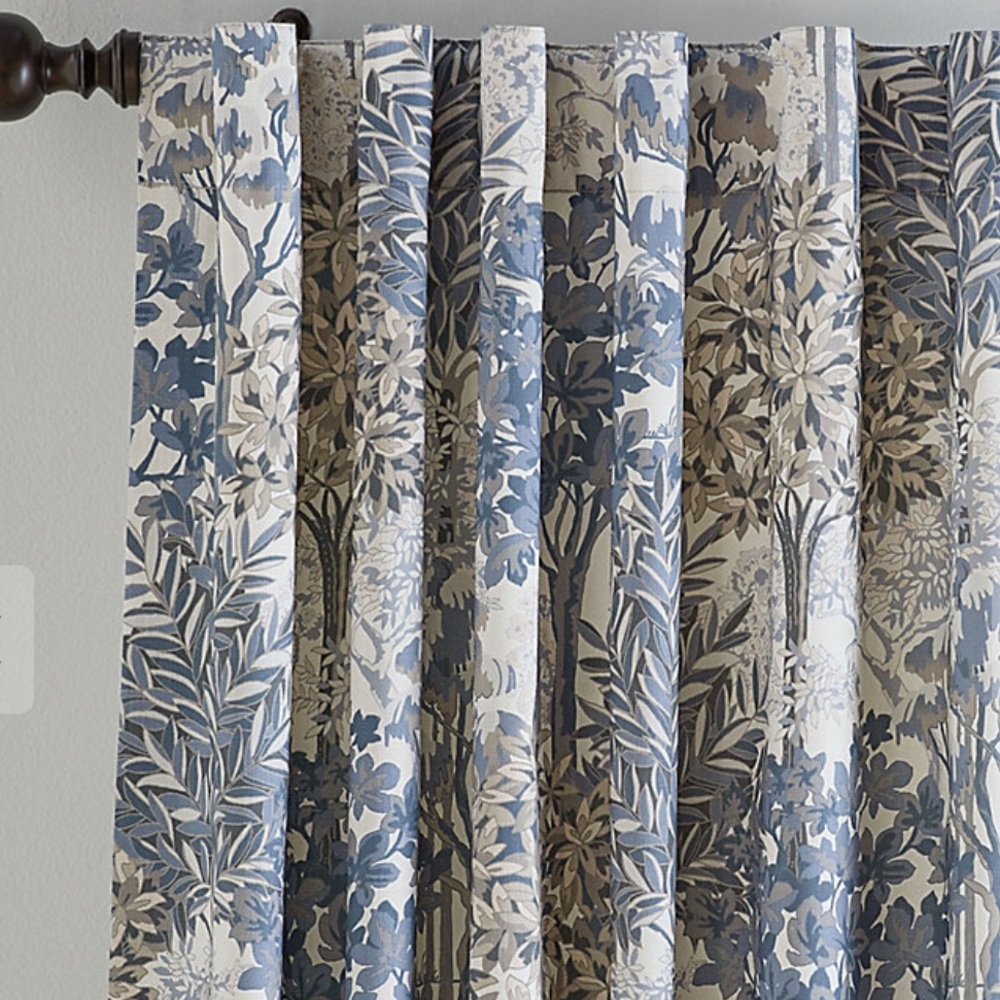 Ballard Designs Fenton Drapery Panel 50x96 Slate Blue Gray